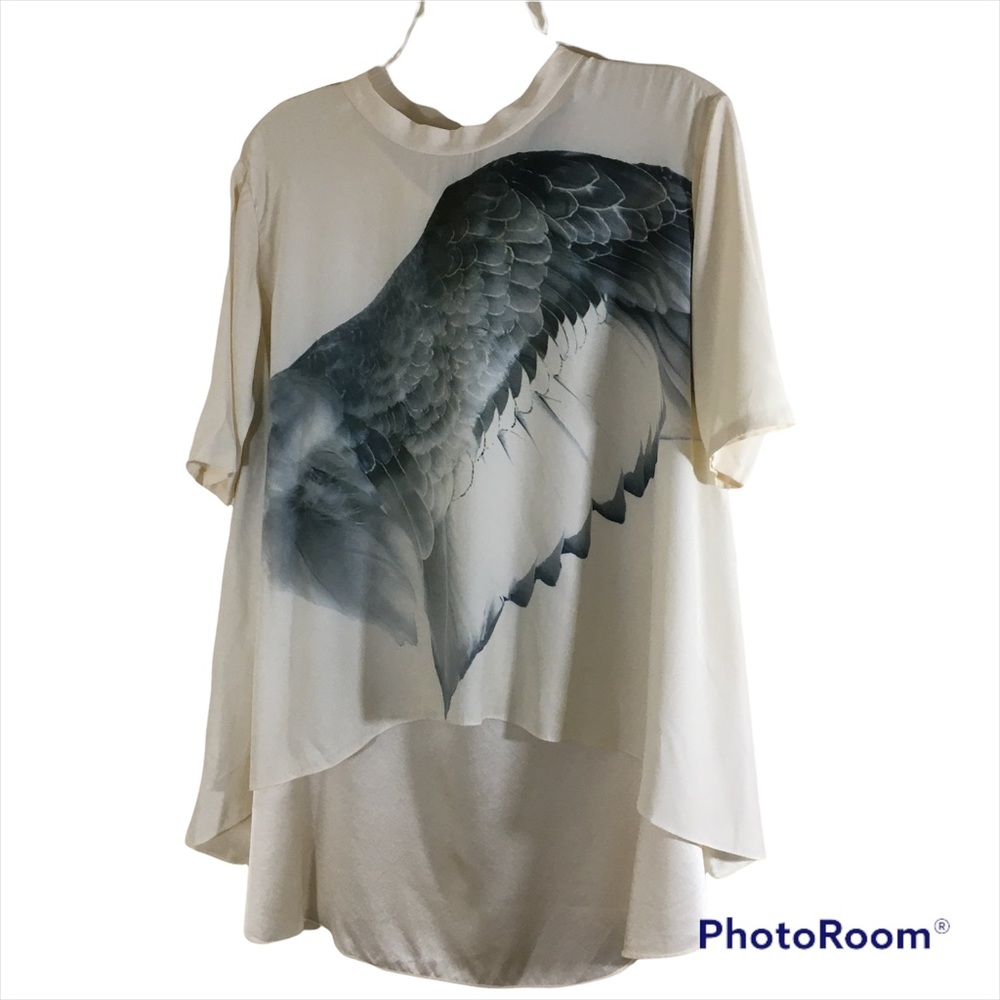 Prabal Gurung Silk Top with Tie Back Sz 2